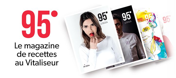 Plusieurs magazines de 95° sont alignés